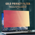 Protector de pantalla de computadora de filtro de privacidad dorada